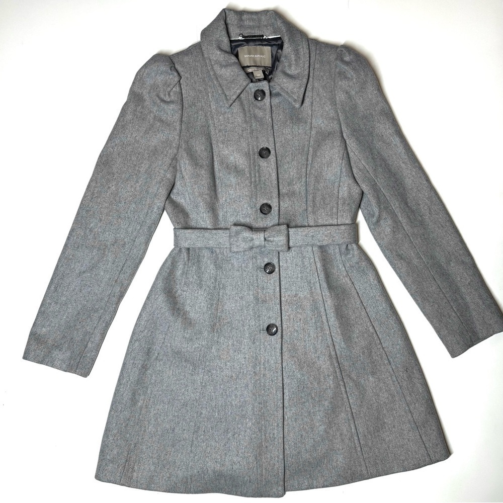 Banana Republic Women’s Light Gray Wool Coat Size- XS